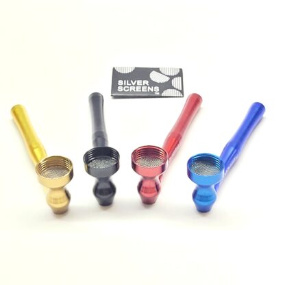 petites pipes colorees en metal